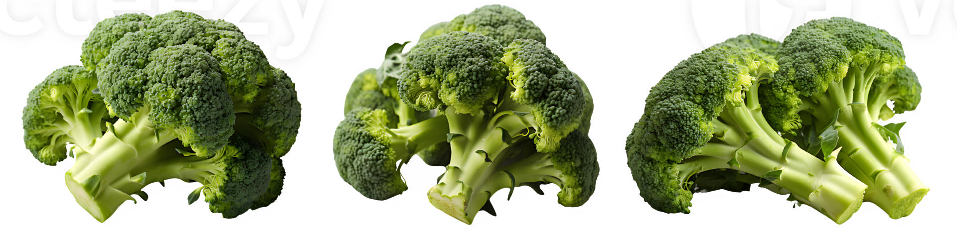 broccoli isolated on transparent background ,Cut out green broccoli vegetable ,generative ai png