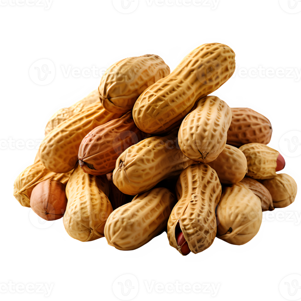 peanuts isolated on transparent background ,generative ai png