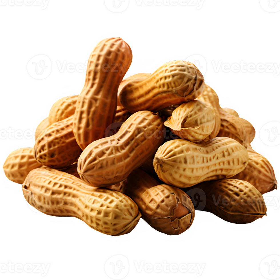 peanuts isolated on transparent background ,generative ai png
