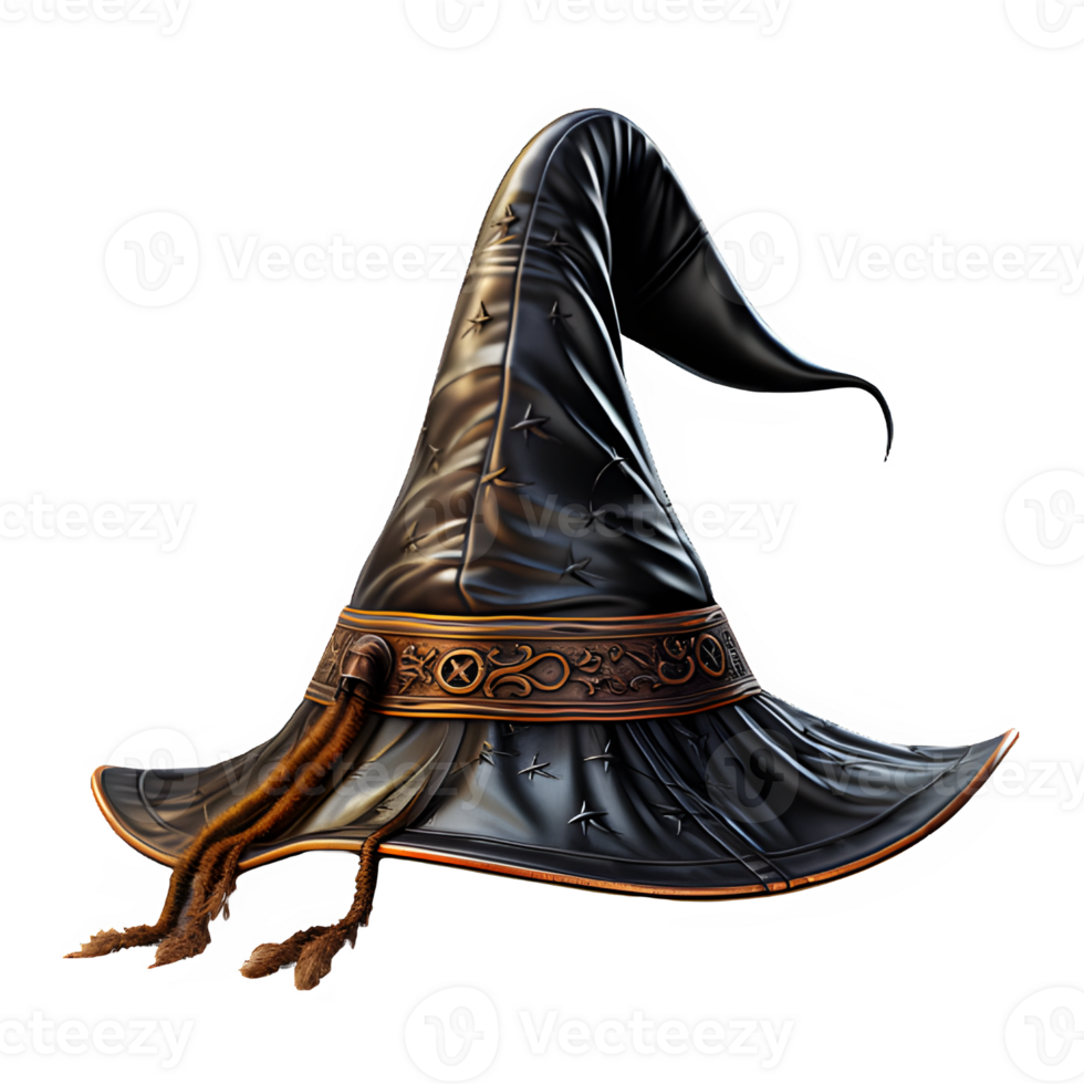 witch hat isolated on transparent background ,generative ai png