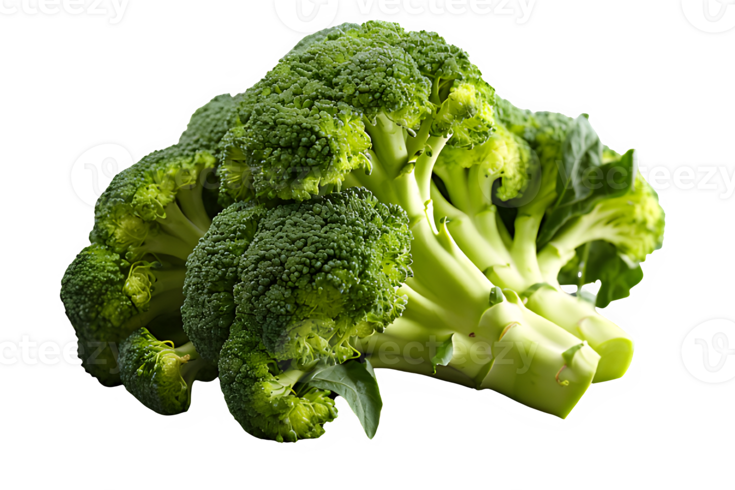 broccoli isolated on transparent background ,Cut out green broccoli vegetable ,generative ai png