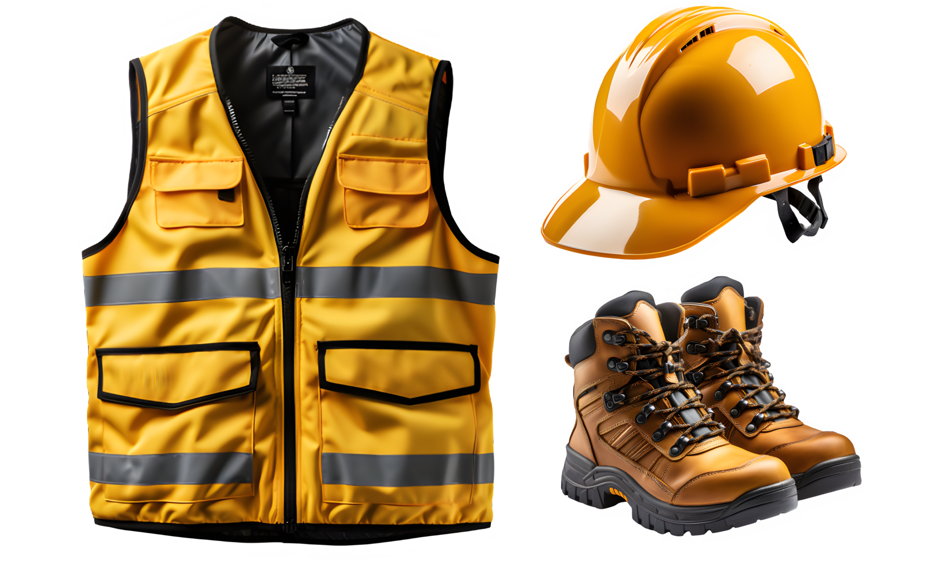safety clothing equipment ,Miner safety equipment isolated on