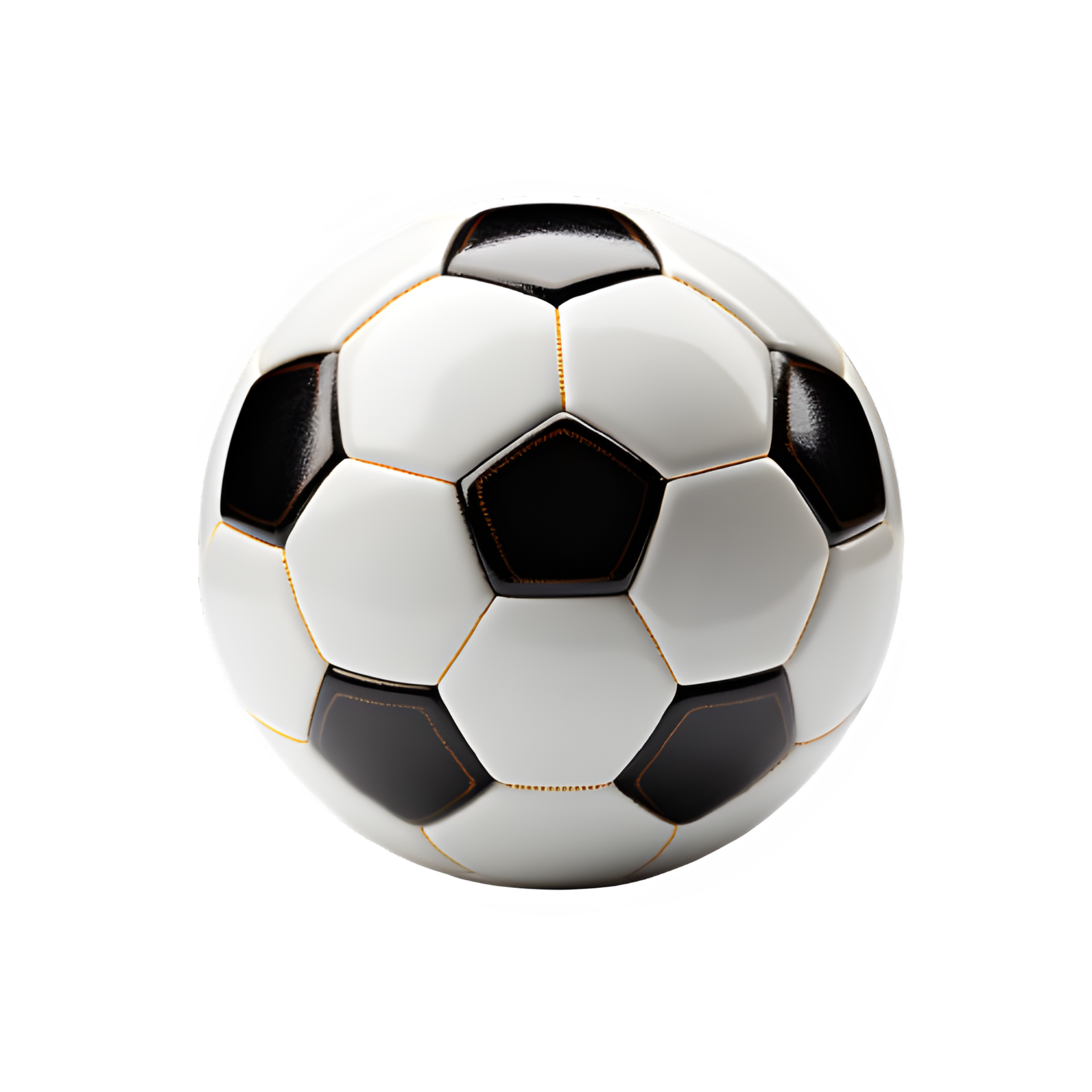 soccer ball isolated on transparent background ,ball with hexagonal