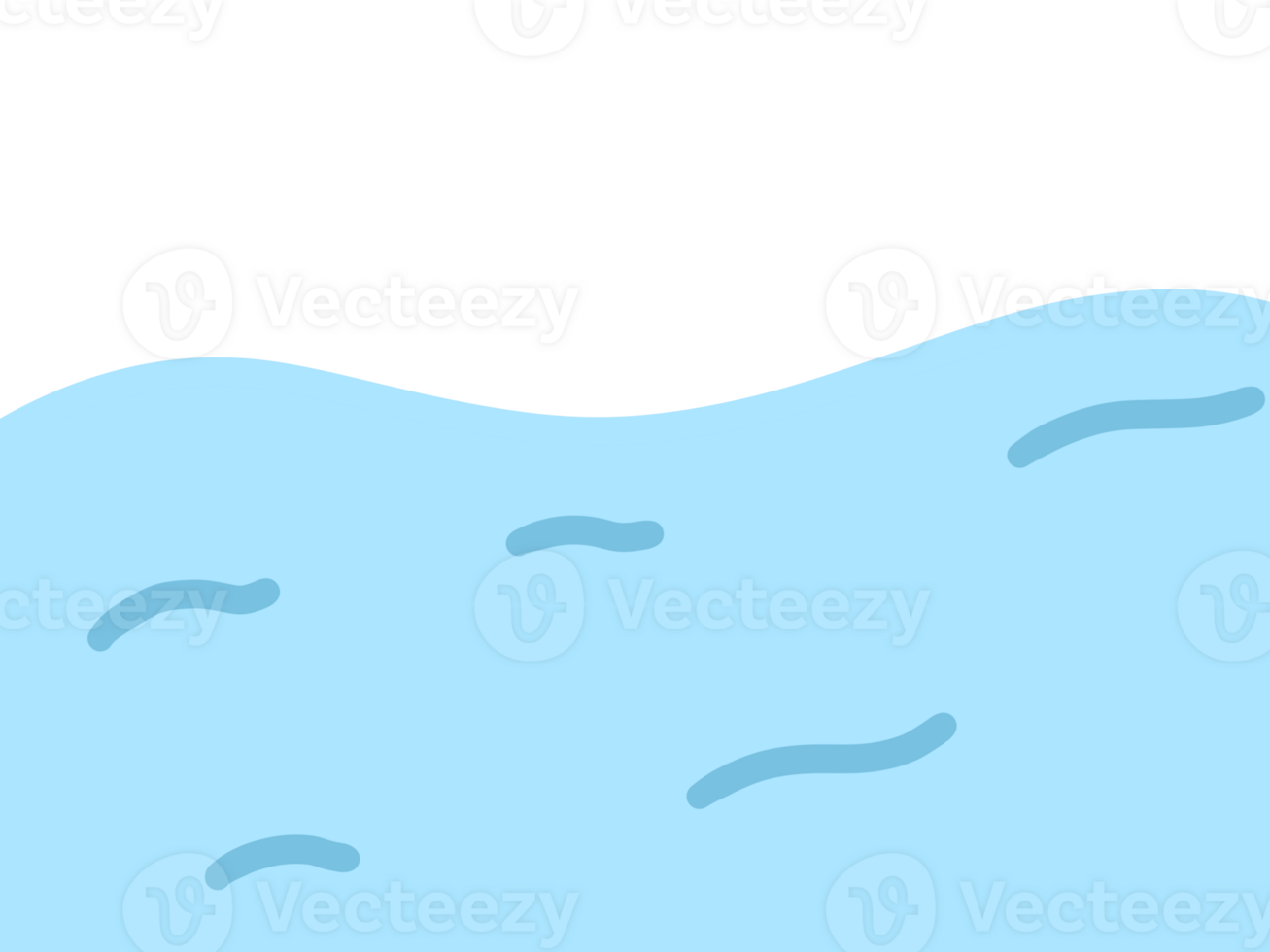 Cartoon water wave png