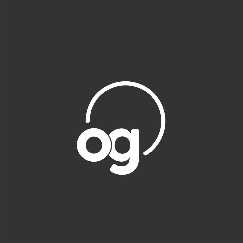 OG initial logo with rounded circle vector