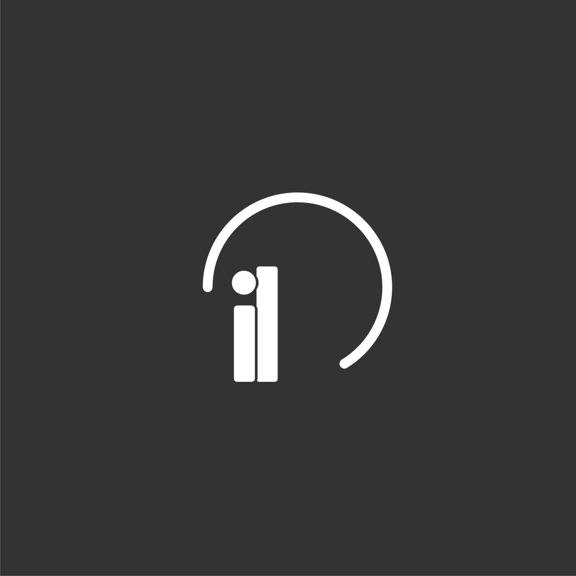 IL initial logo with rounded circle 27521714 Vector Art at Vecteezy