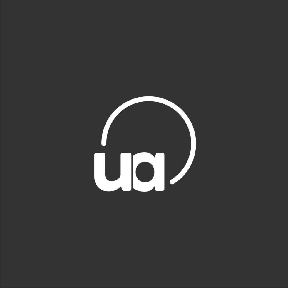 UA initial logo with rounded circle vector