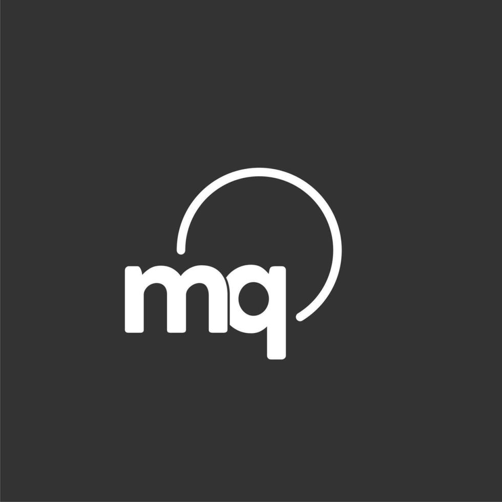 MQ initial logo with rounded circle vector