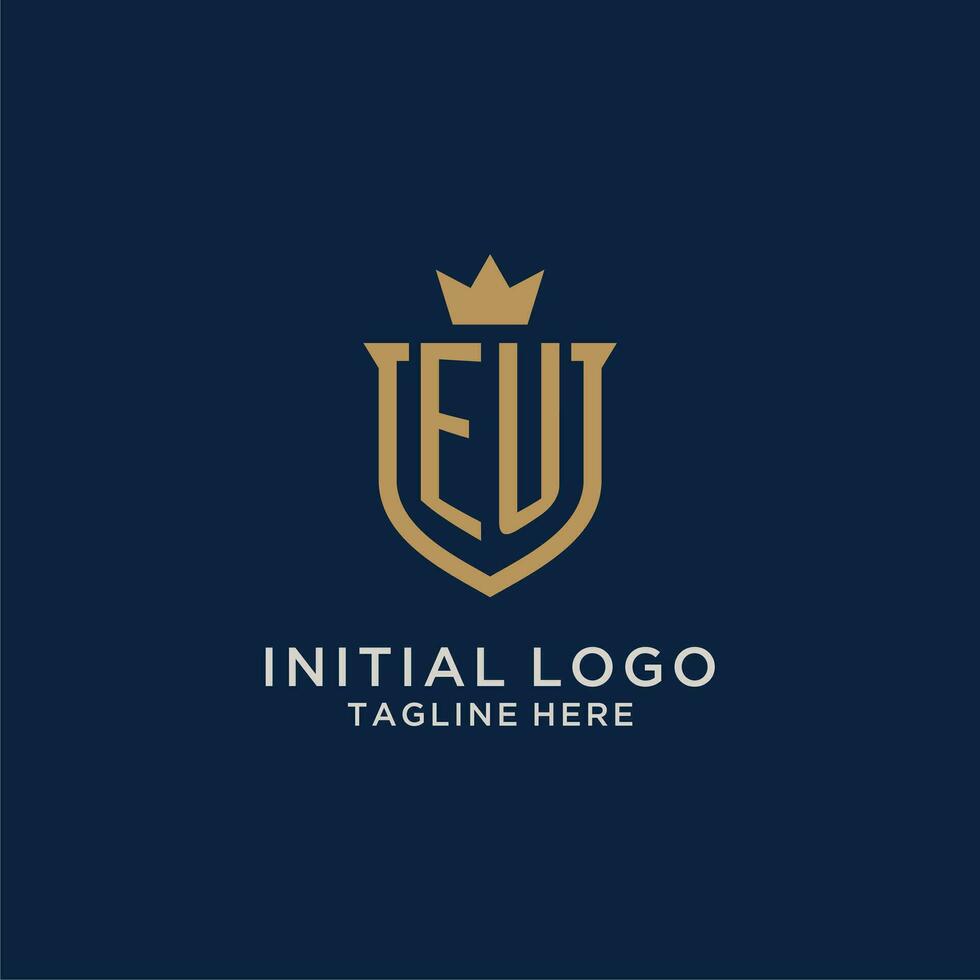 UE inicial proteger corona logo vector