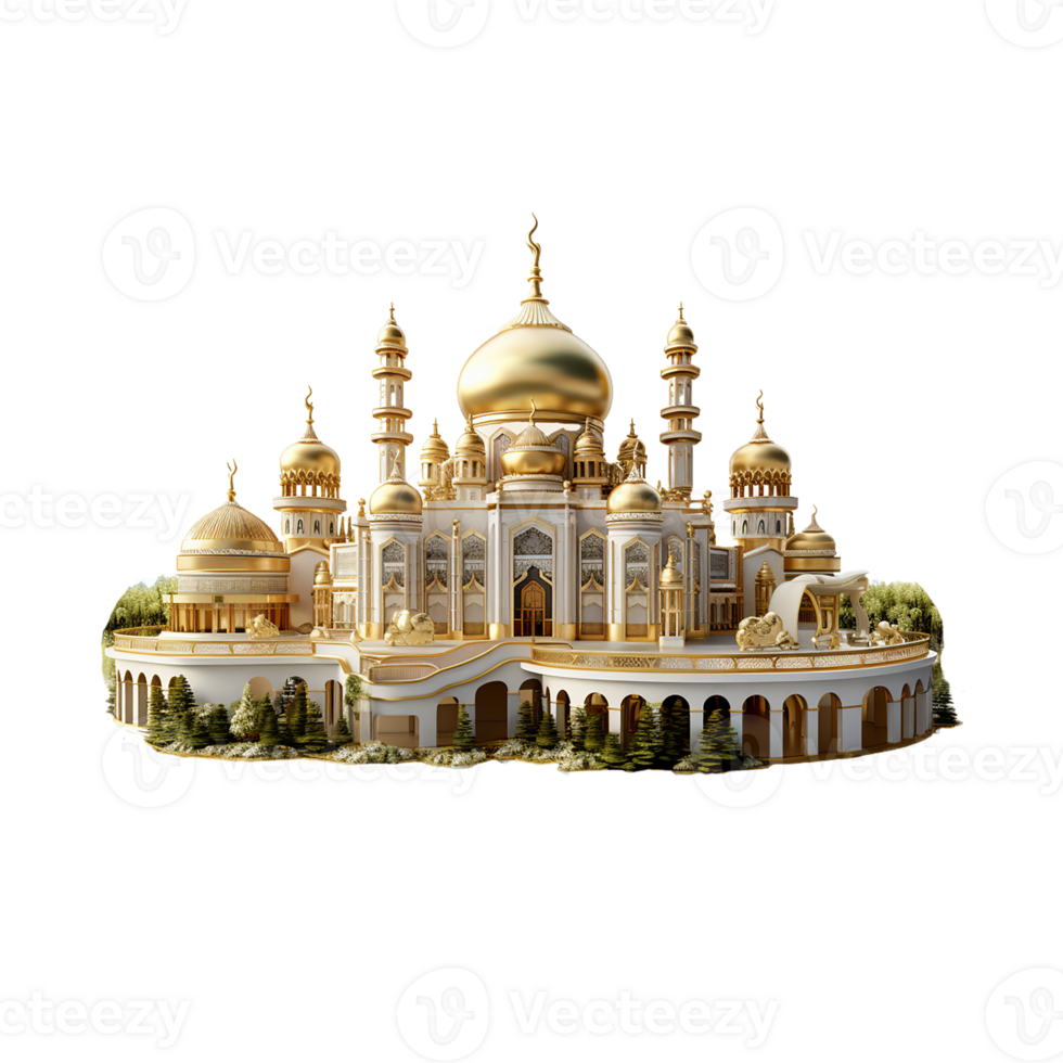 Mosque Transparent Background AI Generative png