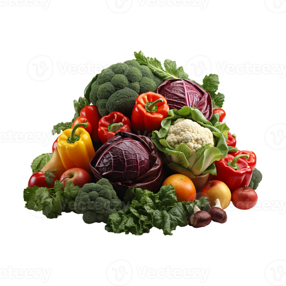 des légumes png avec transparent Contexte ai génératif