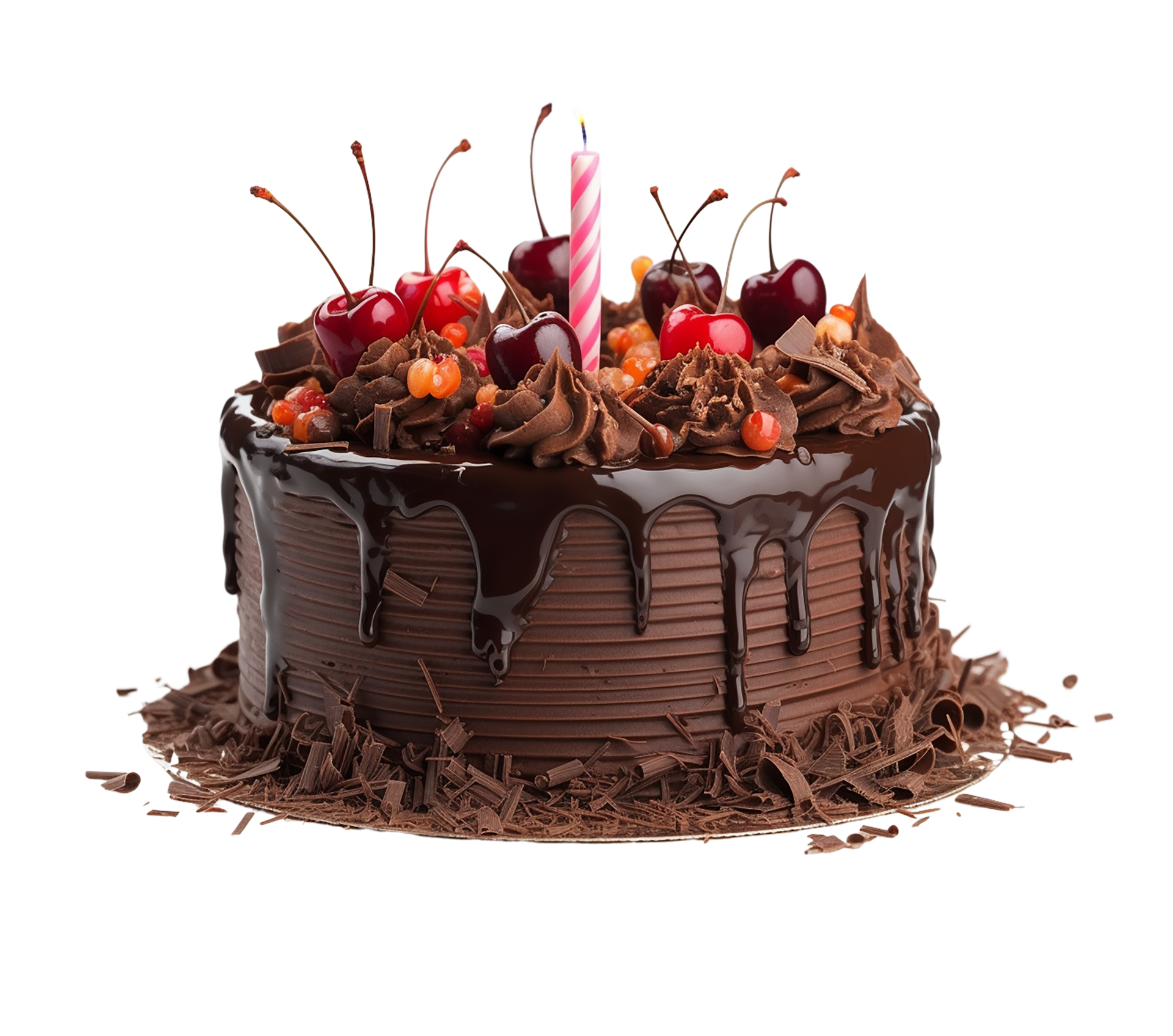 Chocolate Cake Png, Happy Birthday Chocolate Cake AI Generative ...