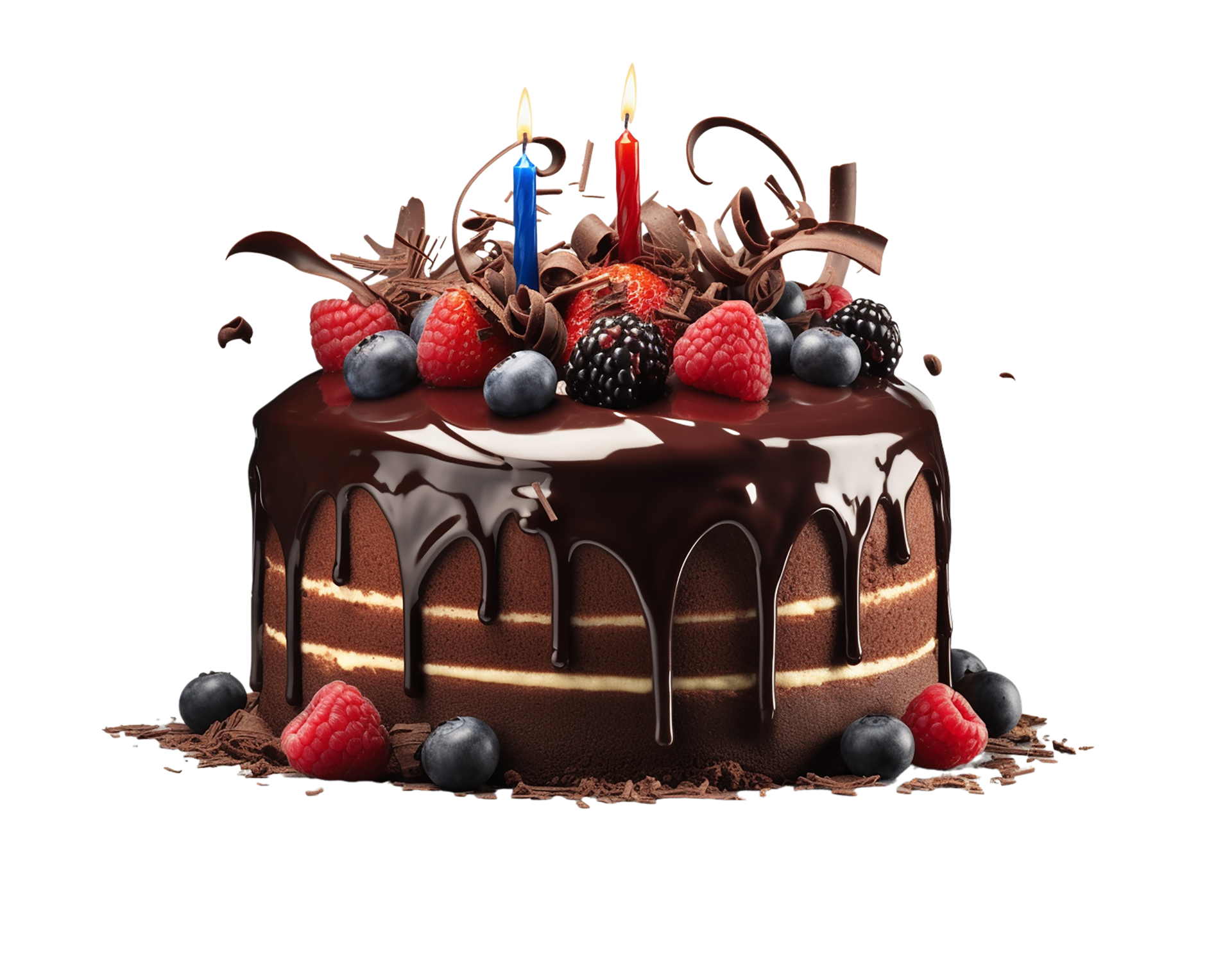 Chocolate Cake Png, Happy Birthday Chocolate Cake AI Generative ...