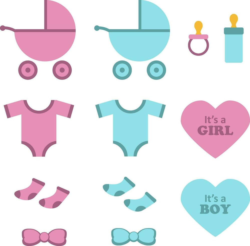 Hello baby set, vector. vector