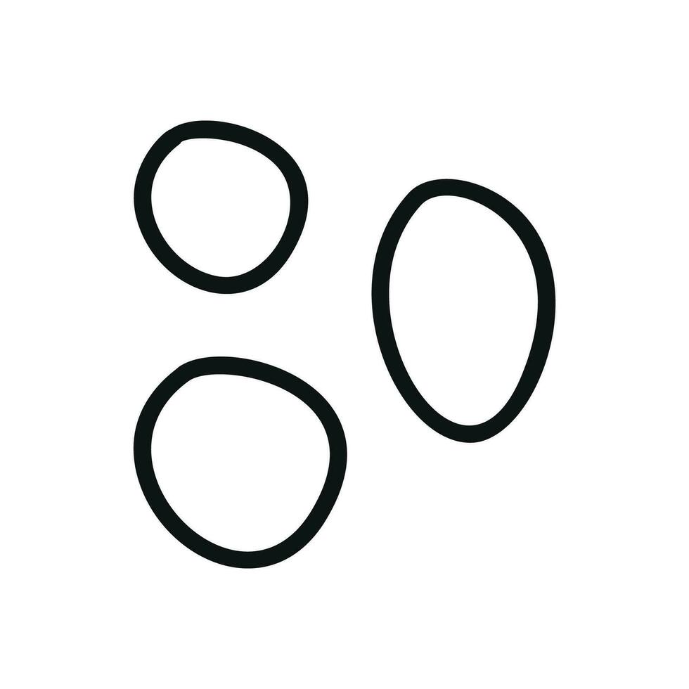 Hand drawn linear vector illustration of rocks