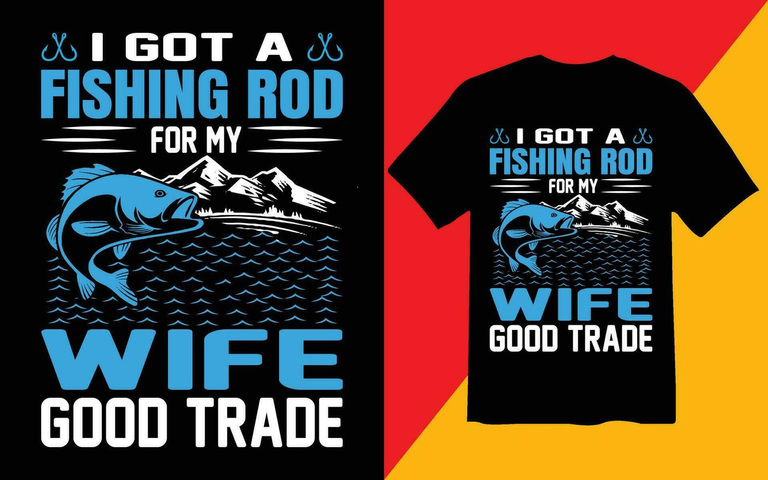 vector de camiseta de pesca