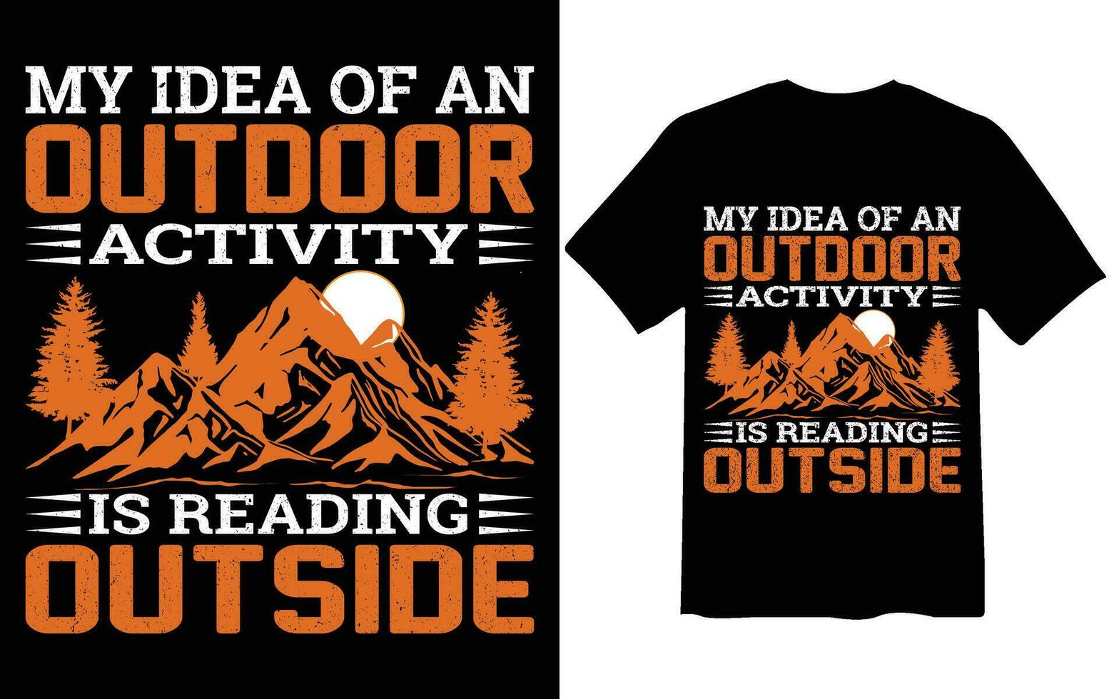 The mountain t shirt design vector