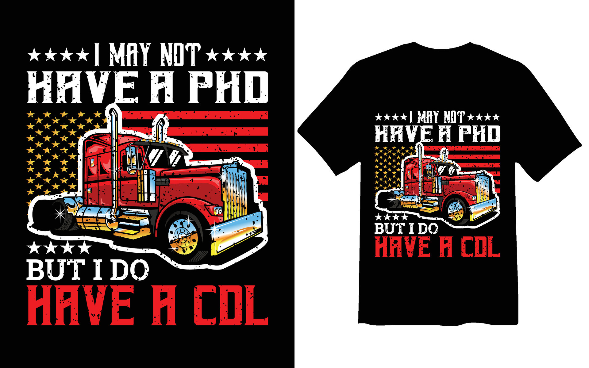 Truck driver t shirt design vector 27522498 Vector Art at Vecteezy