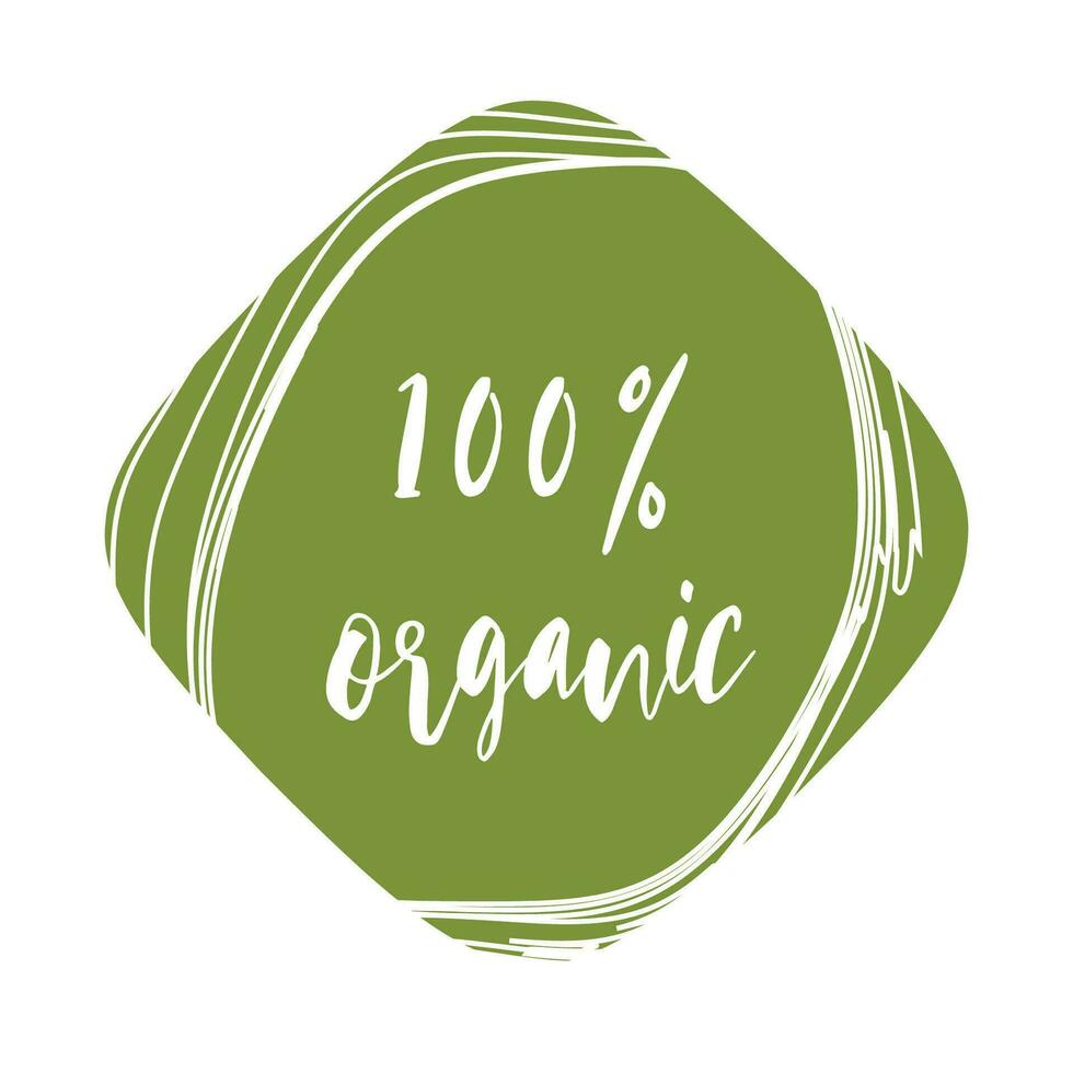 eco, bio, plantilla de pegatinas de comida vegana, logotipo con hojas para productos orgánicos y ecológicos. pegatinas ecológicas para etiquetar paquetes, alimentos, cosméticos. estilo dibujado a mano. vector