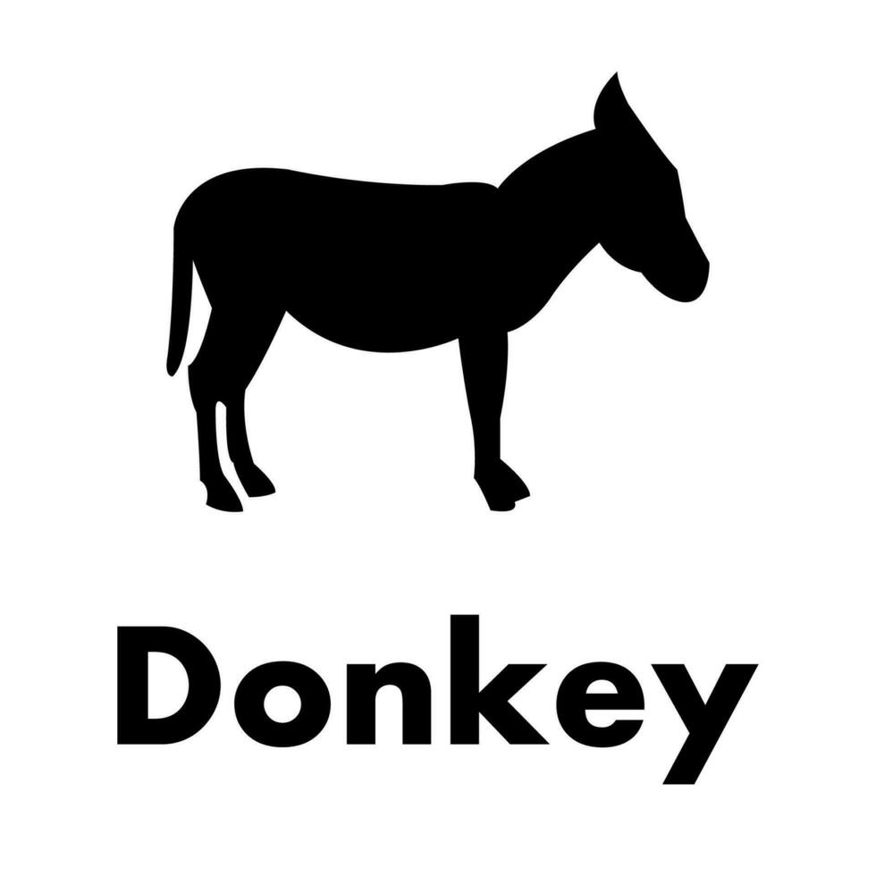 Farm animal silhouette with lettering. vector illustration. Farm animal icons