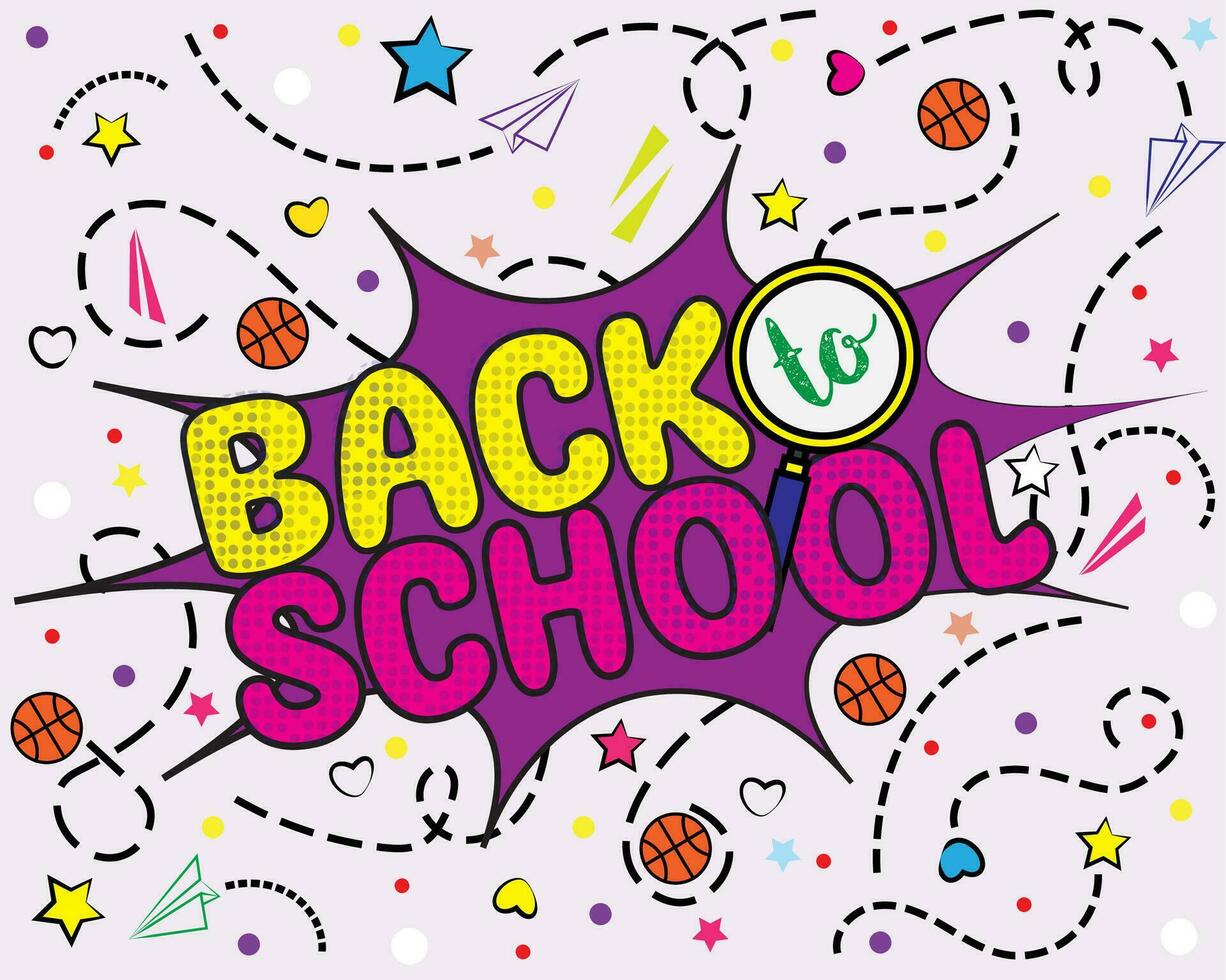 Back to School Background. Back to School Graphic Style. vector