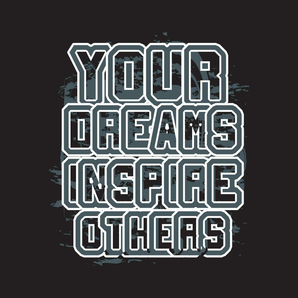 motivacional y inspirador citas letras texto tipografía oscuro t camisa diseño en negro antecedentes vector