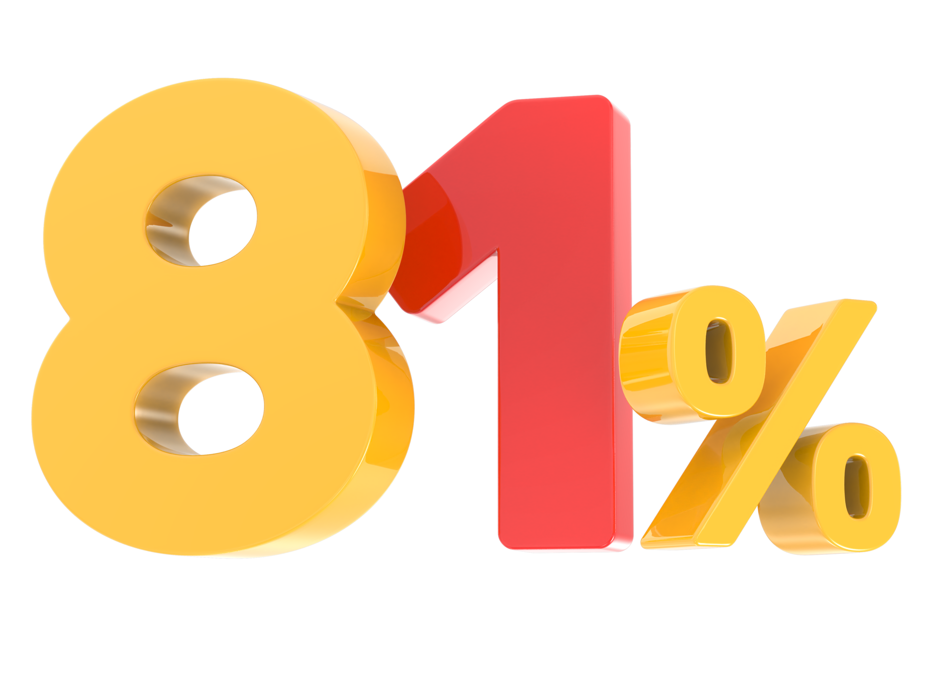 Yallow With Red Percent Number 81 27523250 PNG yallow-with-red-percent-number-81-27523250-png