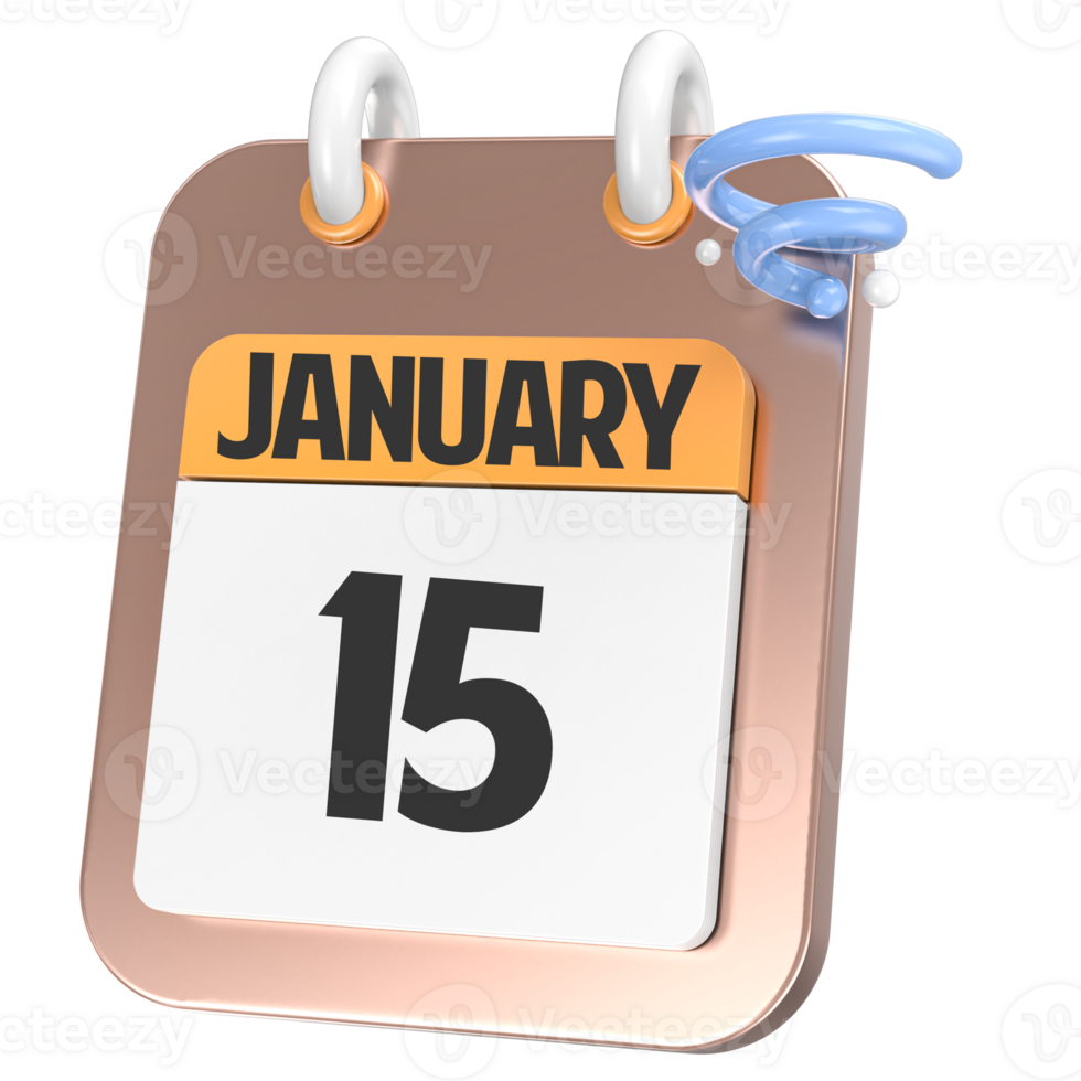 January Gold Tornado Icon 3d Day 15 png