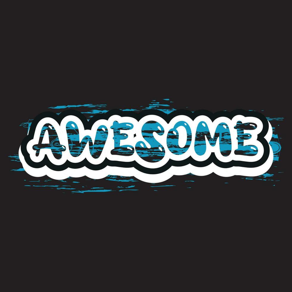 Awesome lettering text typography dark t shirt design on black background vector