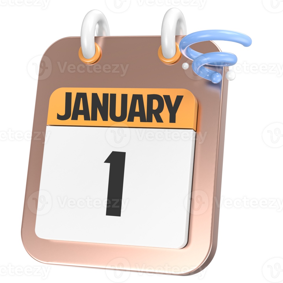 January Gold Tornado Icon 3d Day 1 png