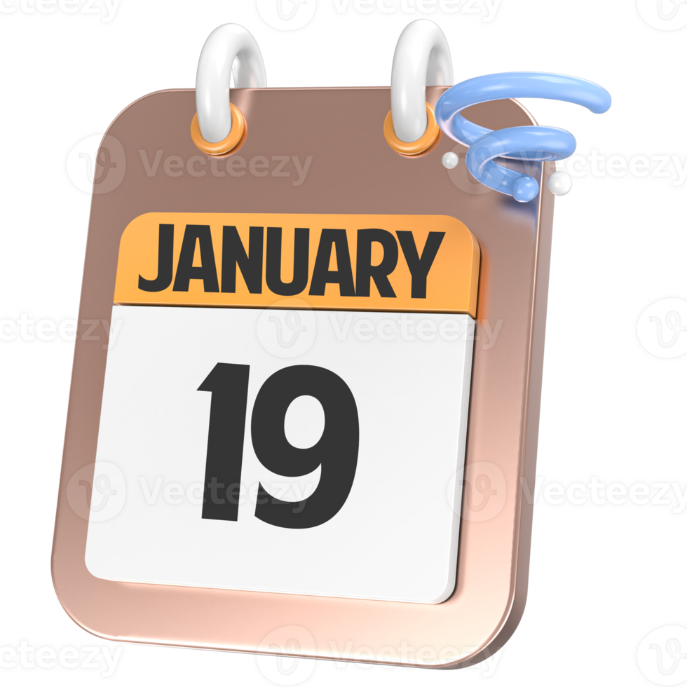 January Gold Tornado Icon 3d Day 19 png