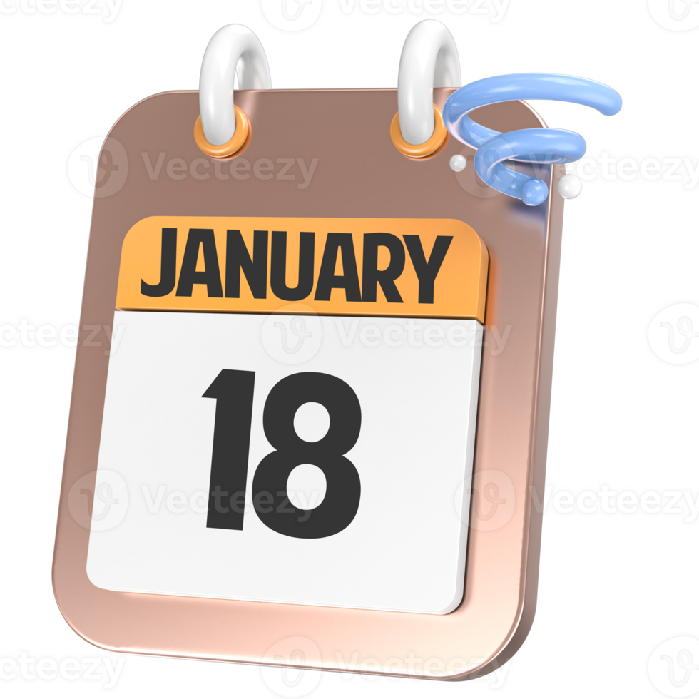 January Gold Tornado Icon 3d Day 18 png