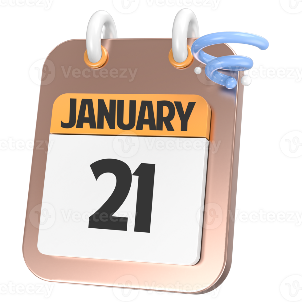 January Gold Tornado Icon 3d Day 21 png