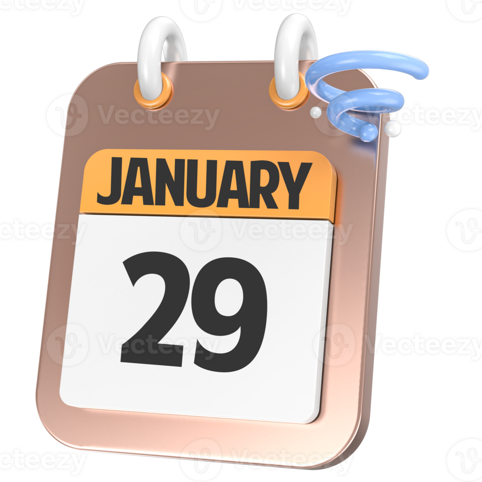 January Gold Tornado Icon 3d Day 29 png