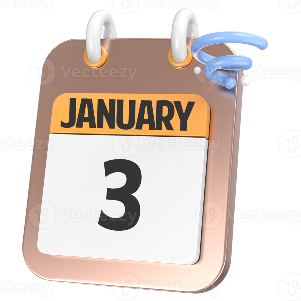 January Gold Tornado Icon 3d Day 3 png