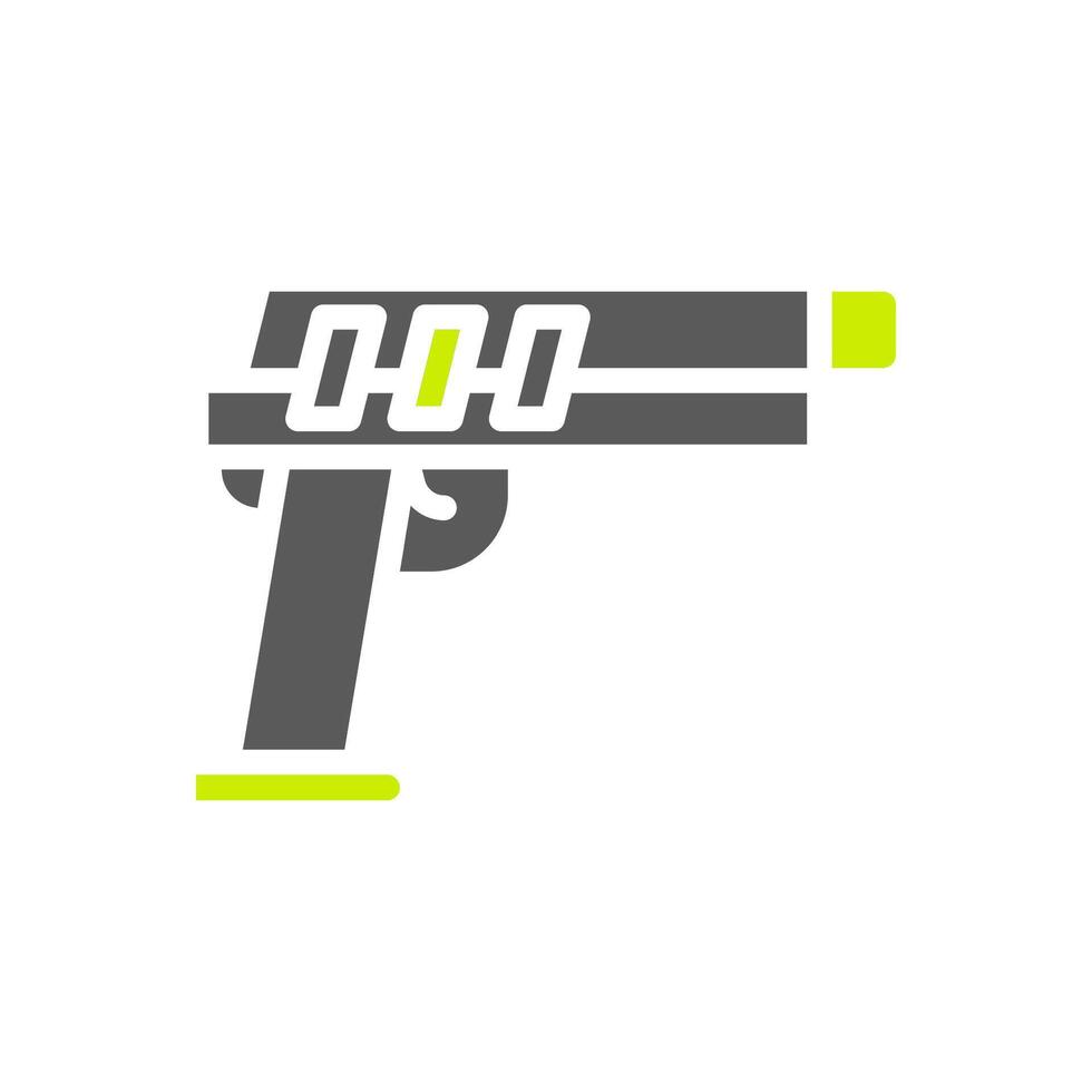 pistola icono degradado verde azul color militar símbolo Perfecto. vector