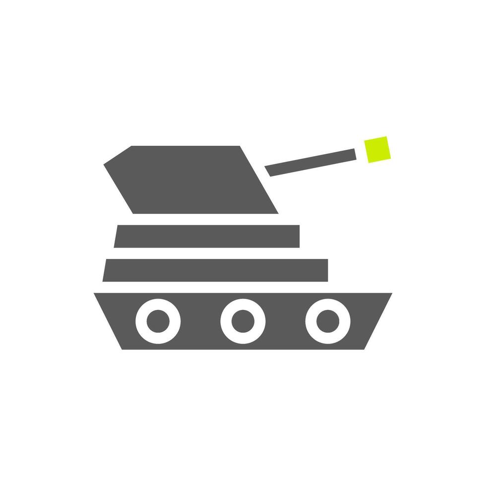 tanque icono degradado verde azul color militar símbolo Perfecto. vector