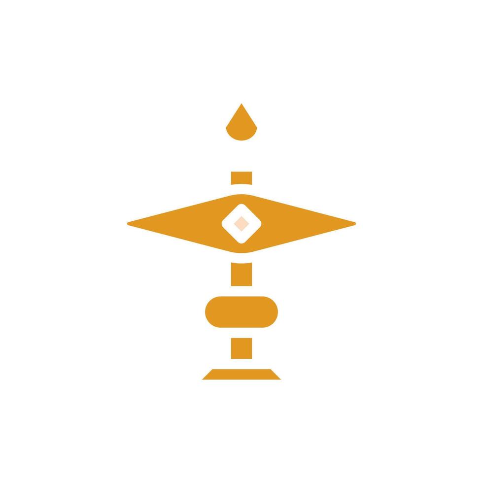 Candle icon solid orange yellow colour chinese new year symbol perfect. vector