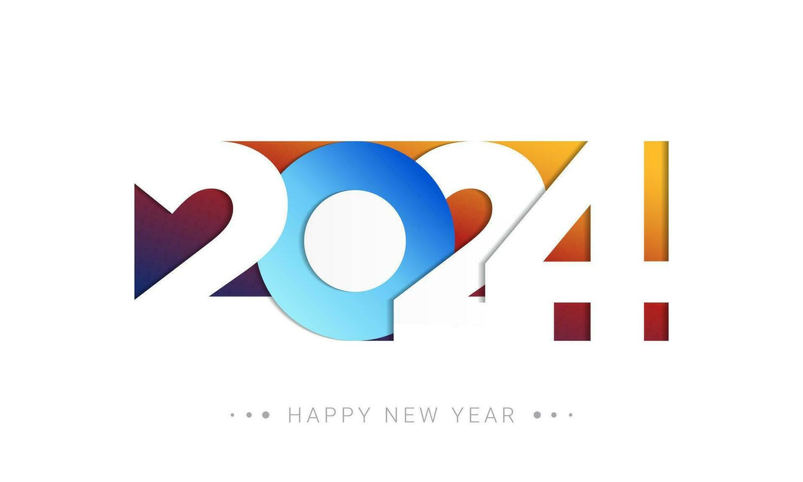 2024 Happy New Year Background Design. vector