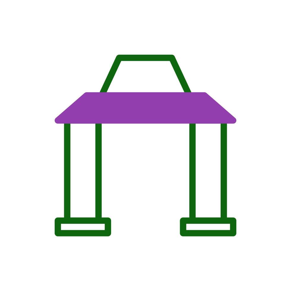 Arch icon duotone green purple colour chinese new year symbol perfect. vector