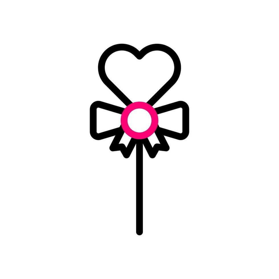 caramelo amor icono duocolor negro rosado estilo enamorado ilustración símbolo Perfecto. vector