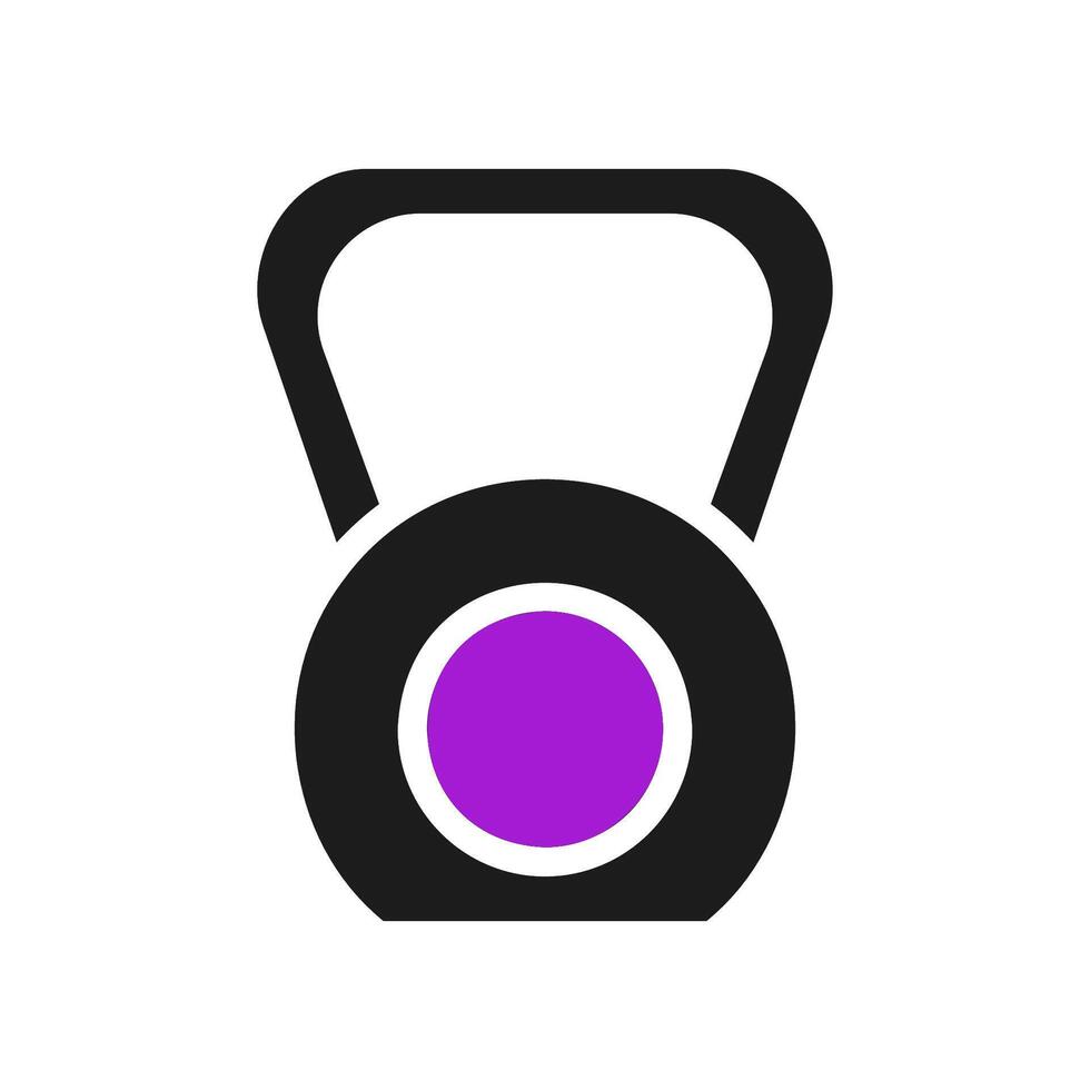 Dumbbell icon solid purple black sport symbol illustration. vector