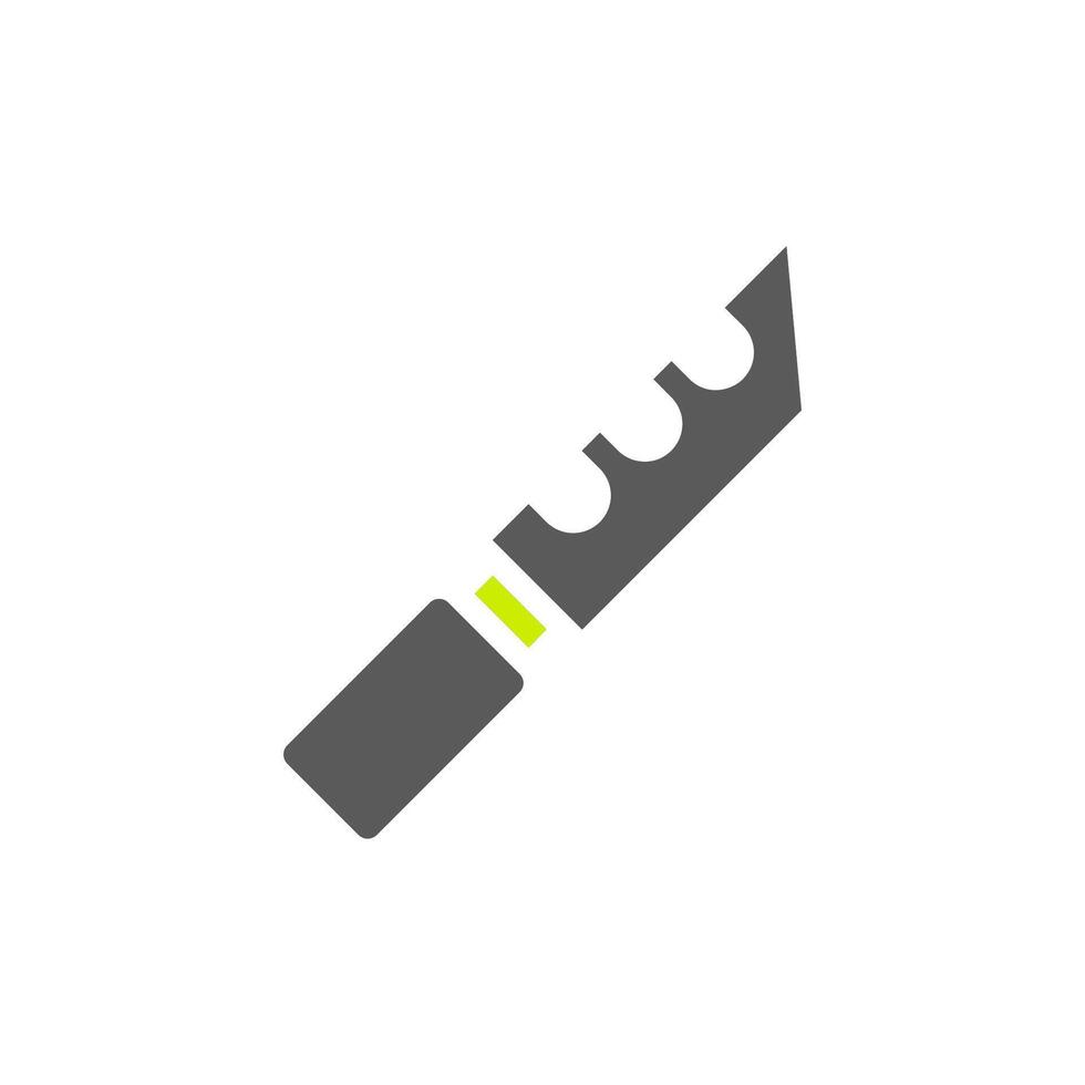 cuchillo icono degradado verde azul color militar símbolo Perfecto. vector