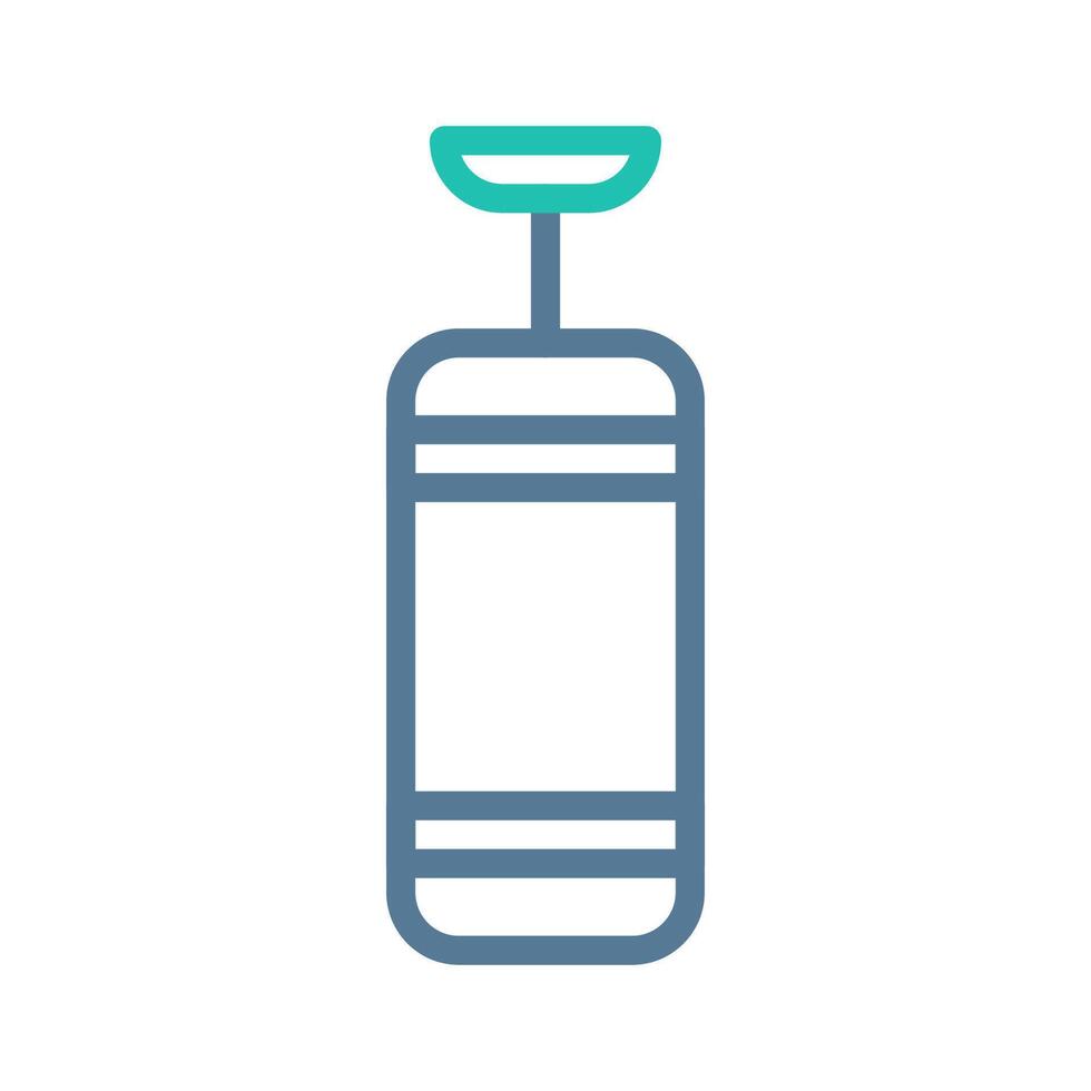 Punching bag icon duocolor green light grey colour sport symbol illustration. vector