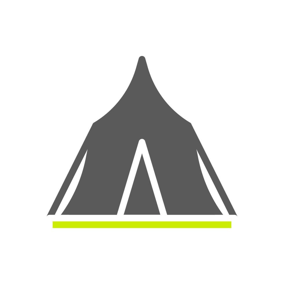 Tent icon gradient green blue colour military symbol perfect. vector