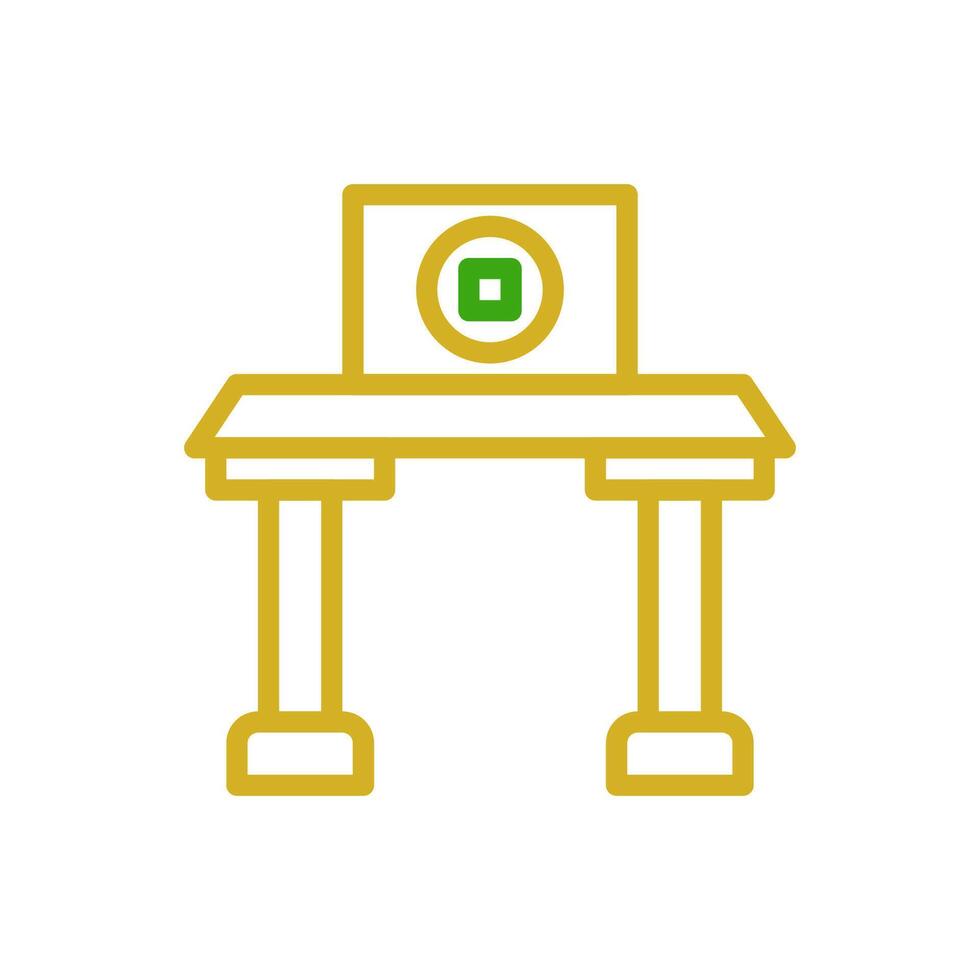 arco icono duocolor verde amarillo color chino nuevo año símbolo Perfecto. vector