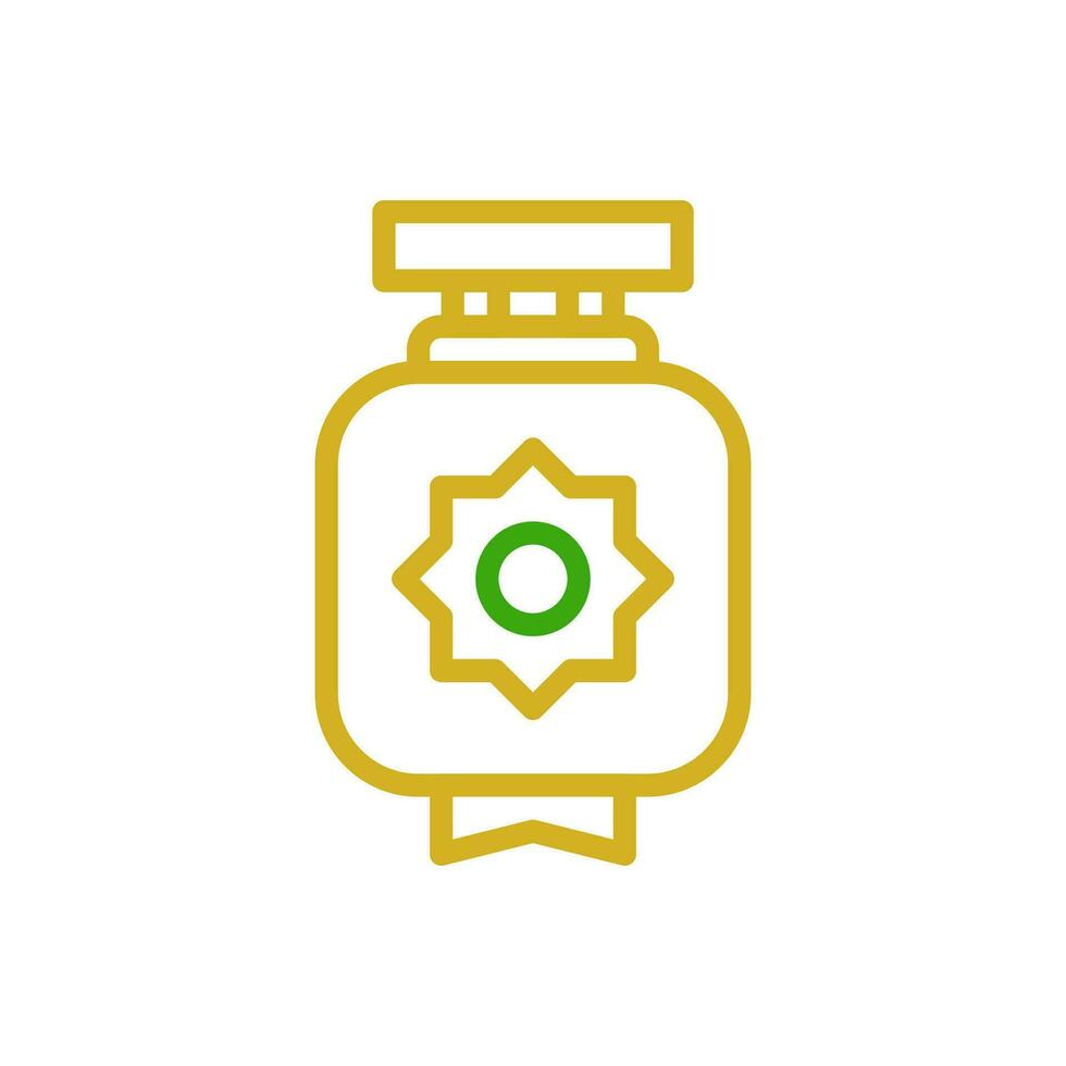 Lantern icon duocolor green yellow colour chinese new year symbol perfect. vector