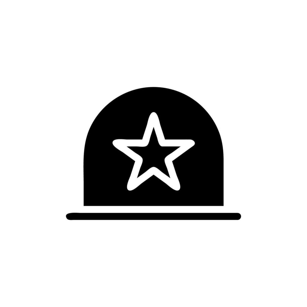 Helmet icon solid black colour military symbol perfect. vector