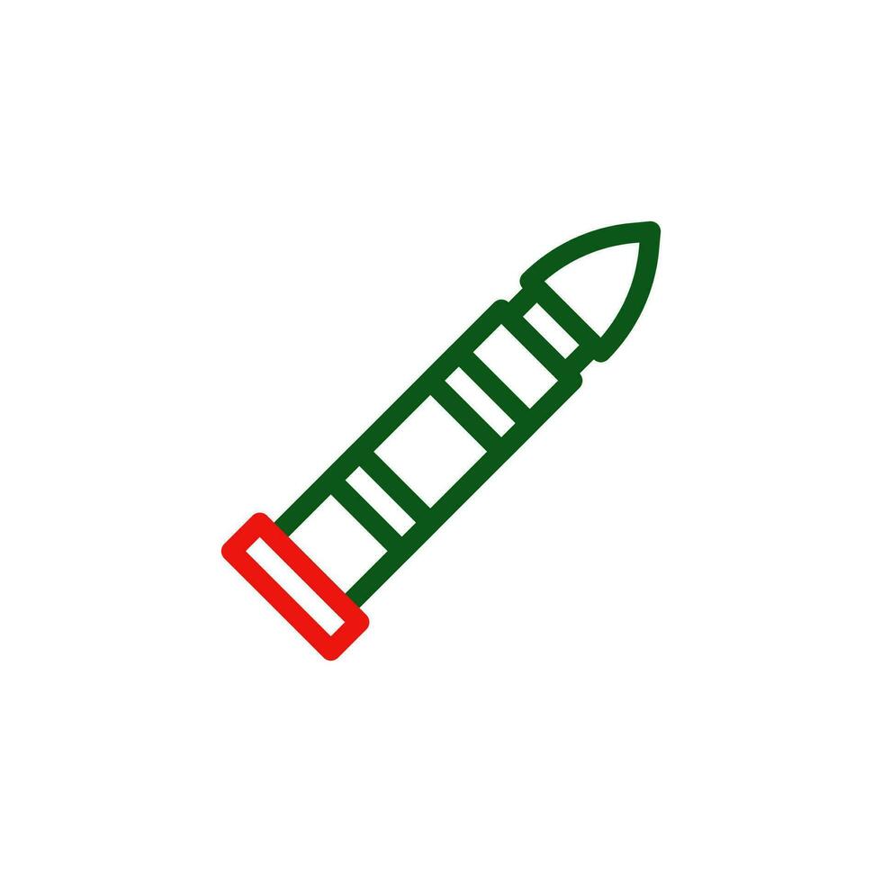 Bullet icon duocolor green red colour military symbol perfect. vector