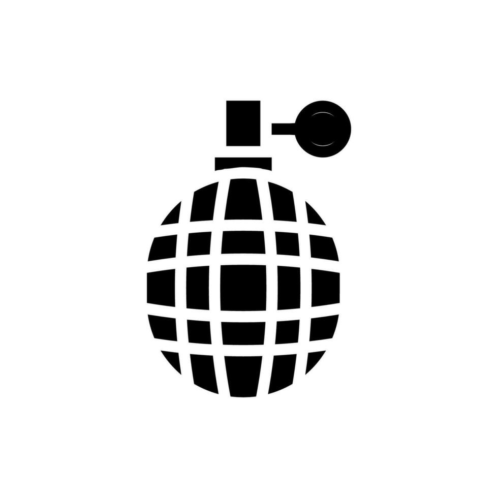 granada icono sólido negro color militar símbolo Perfecto. vector